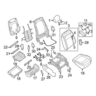 Nissan OE - Rear Left Seat Back Cushion Cover