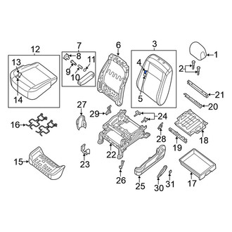 Nissan OE - Center Left Seat Back Cushion Cover