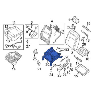 Nissan OE - Front Left Seat Track