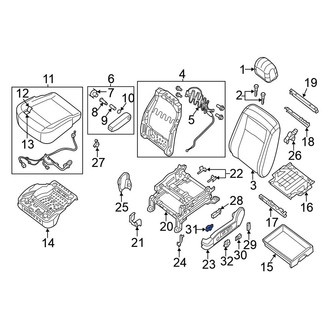Nissan OE - Front Left Seat Lumbar Switch
