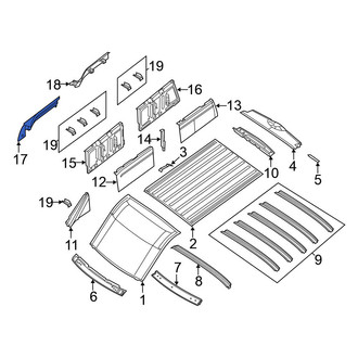 Nissan OE - Right Outer Roof Side Rail