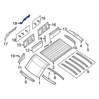 Nissan OE - Right Inner Roof Side Rail