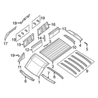 Nissan OE - Rear Left Roof Panel Reinforcement