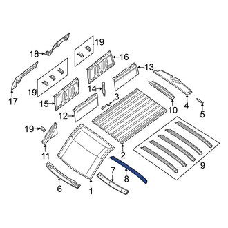 Nissan OE - Rear Roof Bow