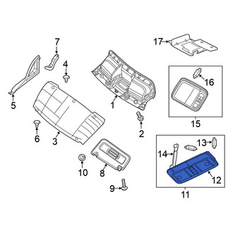 Nissan OE - Right Map Light Lens