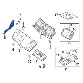 Nissan OE - Right Roof Opening Trim