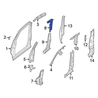 Nissan OE - Left Upper Body B-Pillar Reinforcement