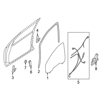 Nissan OE - Front Door - Glass & Hardware