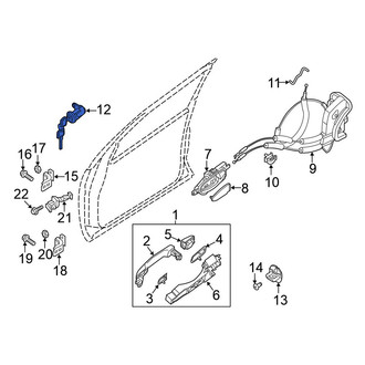 Nissan OE - Front Left Door Lock Cylinder