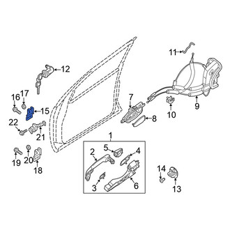 Nissan OE - Front Lower Door Hinge