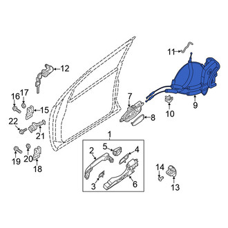 Nissan OE - Rear Right Upper Door Latch Assembly