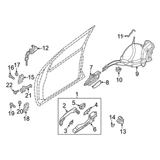 Nissan OE - Front Door - Lock & Hardware