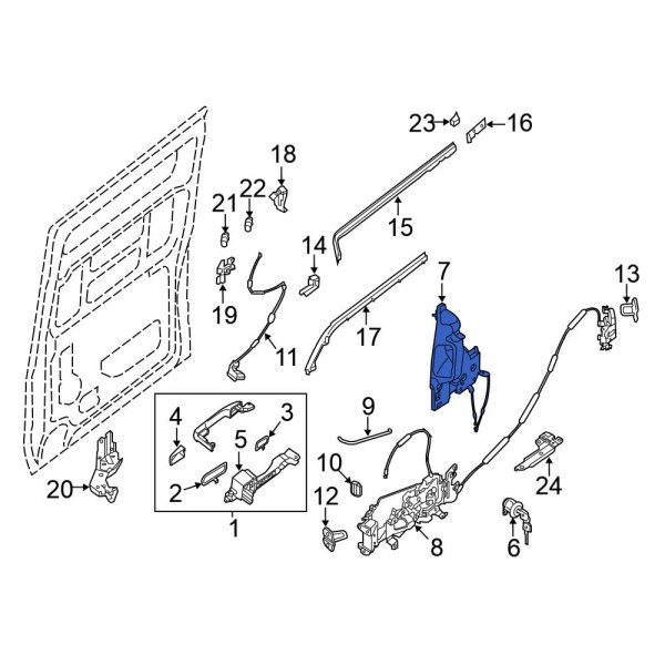 Nissan OE 826709JL0A Sliding Door Handle