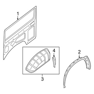 Nissan OE - Side Panel - Inner Structure (Passenger Side), (Standard Cargo Van)
