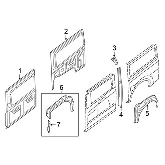 Nissan OE - Side Panel - Inner Structure (Driver Side, Standard Roof), (Standard Cargo Van)
