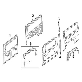 Nissan OE - Side Panel - Inner Structure (Driver Side High Roof), (Standard Cargo Van)