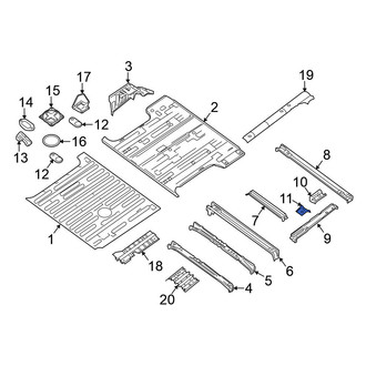 Nissan OE - Left Floor Side Rail Reinforcement