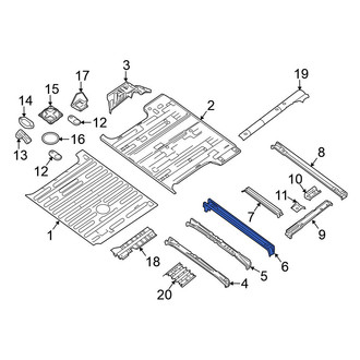 Nissan OE - Rear Center Rearward Floor Pan Crossmember