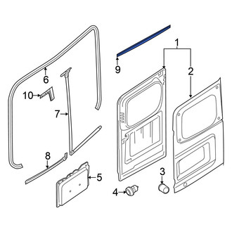 Nissan OE - Front Left Inner Door Window Belt Weatherstrip