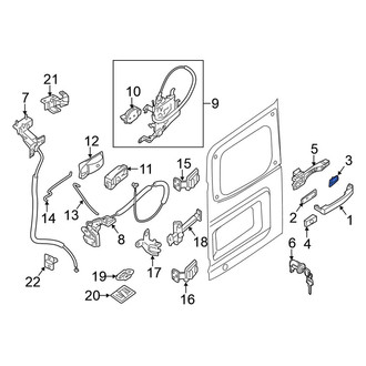 Nissan OE - Rear Right Exterior Door Handle Gasket