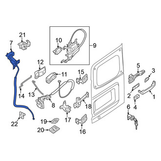 Nissan OE - Rear Right Upper Door Latch Assembly