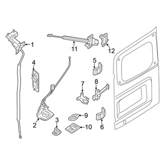 Nissan OE - Back Door - Lock & Hardware (Left Door), (Standard Cargo Van)