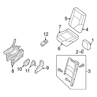 Nissan OE - Seats & Tracks - Rear Seat Components (2nd Row Seats, Right Side)
