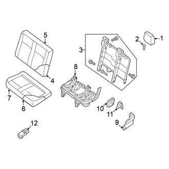 Nissan OE - Seats & Tracks - Rear Seat Components (2nd Row Seats, Left Side)