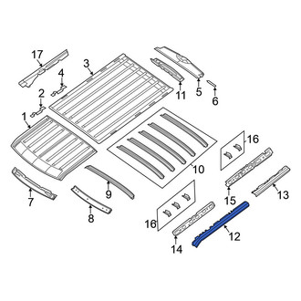 Nissan OE - Front Left Outer Roof Side Rail