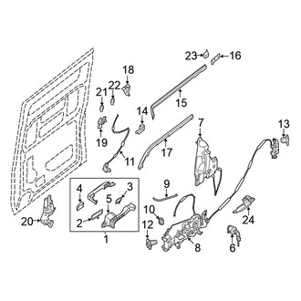 Nissan OE - Side Loading Door - Lock & Hardware (Standard Passenger Van)