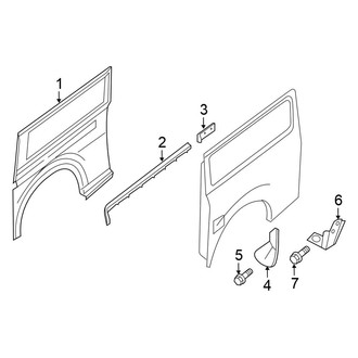 Nissan OE - Side Panel & Components (Passenger Side, Passenger Van), (Standard Passenger Van)