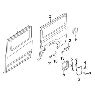 Nissan OE - Side Panel & Components (Driver Side), (Standard Passenger Van)