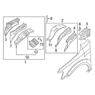 Nissan OE - Fender - Inner Components