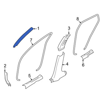 Nissan OE - Left Body A-Pillar Trim Panel