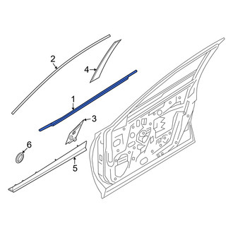Nissan OE - Front Right Outer Door Belt Molding