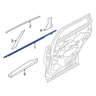 Nissan OE - Rear Left Outer Door Belt Molding