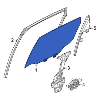 Nissan OE - Front Left Door Glass