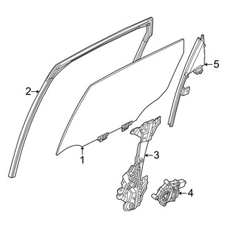 Nissan OE - Rear Door - Glass & Hardware