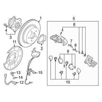 Nissan OE - Rear Suspension - Brake Components (AWD)