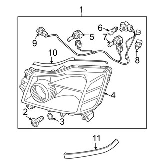 Nissan OE - Front Lamps - Headlamp Components