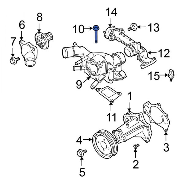 Engine Coolant Thermostat Housing Bolt