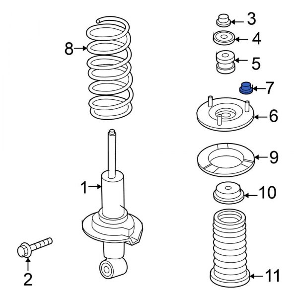 Nissan OE 0122500032 Front Upper Suspension Strut Mount Nut