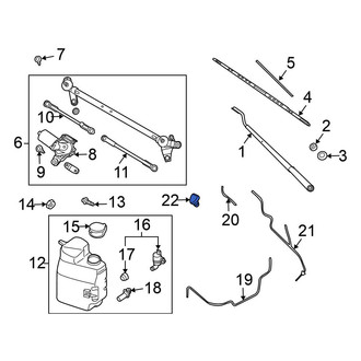 Nissan OE - Front Left Windshield Washer Nozzle