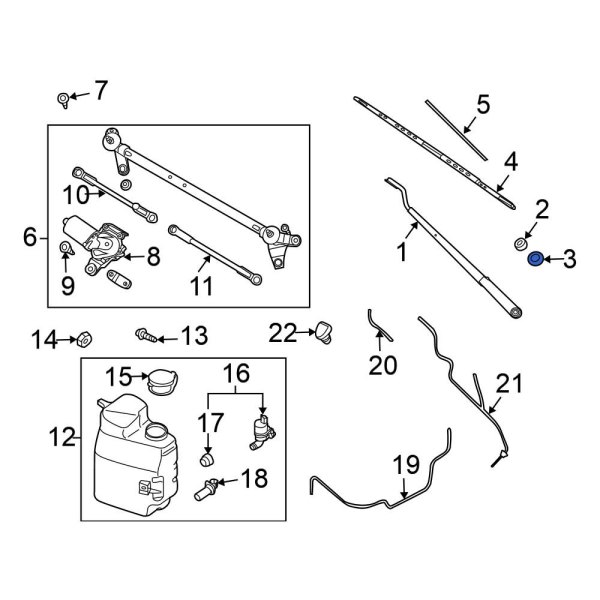 Windshield Wiper Arm Cap