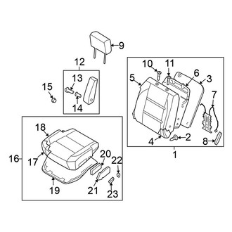 Nissan OE - Seats & Tracks - Driver Seat Components (W/O Side Air Bag)