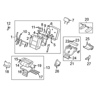 Nissan OE - Seats & Tracks - Second Row Seats (W/O Captains Chairs, Outer)