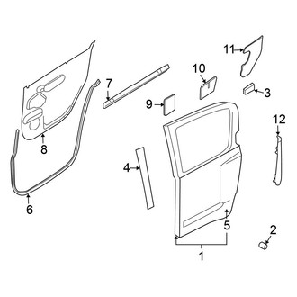Nissan OE - Rear Door - Door & Components