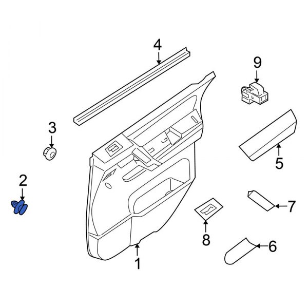 Door Interior Trim Panel Retainer