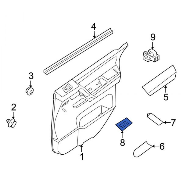 Door Window Switch Bezel