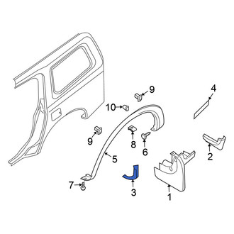 Nissan OE - Rear Left Rearward Stone Guard